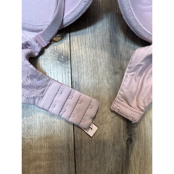 Victorias Secret 34DD Light Lilac Purple Lace Push-Up Bra With Adjustable Straps - Picture 5 of 10